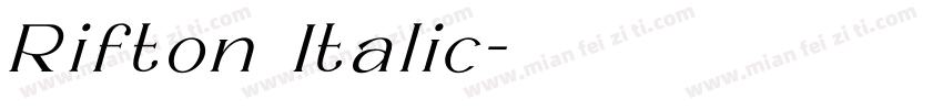 Rifton Italic字体转换